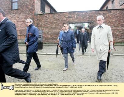 01.06.2012 - MEMBERS OF GERMAN NATIONAL TEAM DURING THE VISIT IN FORMER NAZI CAMP IN AUSCHWITZ - PHILIPP LAHM -  0J4135