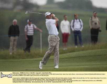 01.06.2012 Newport Wales. James Kingston (RSA) in action on Day 2 of the ISPS Handa Wales Open from Celtic Manor. xDavidxLloydx  ActionPlus11285314