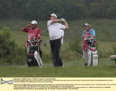 01.06.2012 Newport Wales. Marcus Fraser (AUS) in action on Day 2 of the ISPS Handa Wales Open from Celtic Manor. xDavidxLloydx  ActionPlus11285322