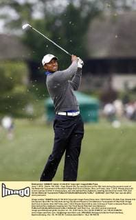 June 1, 2012 - Dublin, OH, USA - Tiger Woods hits his second shot on the 10th hole during the second round of the Memorial Tournament at Muirfield Village Golf Club in Dublin, Ohio, on Friday, June 1, 2012. Woods shot a 69 to join a group of three in second place, one shot behind Rory Sabbatini, heading into the third round. PGA Golf Herren Memorial Touranment - ZUMAm67
