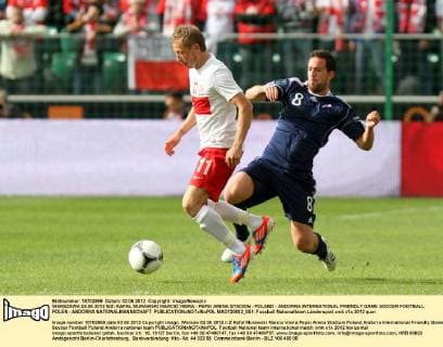 WARSZAWA 02.06.2012 N Z: RAFAL MURAWSKI MARCIO VIEIRA - PEPSI ARENA STADION - POLAND - ANDORRA INTERNATIONAL FRIENDLY GAME SOCCER FOOTBALL POLEN - ANDORRA NATIONALMANNSCHAFT  MAO120602_051