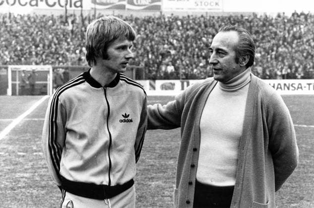 Trainer Horst Buhtz und Zoltan Varga (beide Borussia Dortmund)