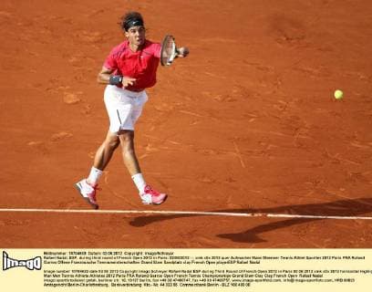 Rafael Nadal, ESP, during third round of French Open 2012 in Paris; 02 06 2012 -