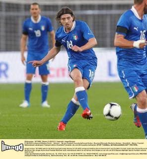 01.06.2012 Letzigrund Stadion Zürich , Schweiz , Herren Fussball Freundschaftsspiel Italien - Russland Riccardo Montolivo (Italien) ; Einzelbild , Aktion 
