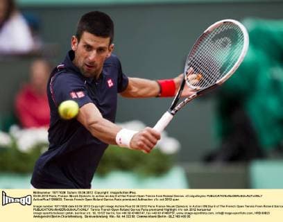 03.06.2012 Paris, France. Novak Djokovic in action on day 8 of the French Open Tennis from Roland Garros. xCraigxDoylex  ActionPlus11285833