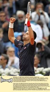 Novak Djokovic, SRB, during fourth round of French Open 2012 in Paris; 03 06 2012 -
