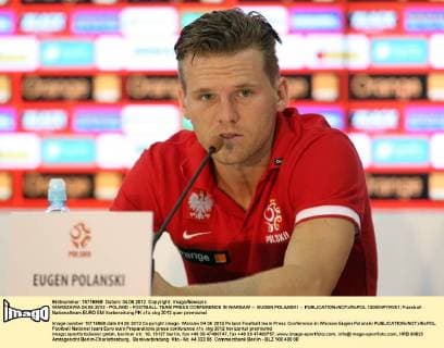 WARSZAWA 04.06.2012 - POLAND - FOOTBALL TEAM PRESS CONFERENCE IN WARSAW -- EUGEN POLANSKI -  120604PYK051