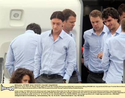 Mesut Özil, Oliver Bierhoff, Manuel Neuer, Mats Hummels (D)