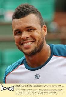 Jo Wilfried Tsonga during his French Open mens fourth round match at Roland Garros in Paris on June 4, 2012.  PAR20120604714