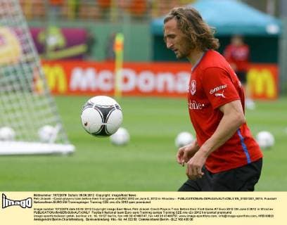 Petr Jiracek - Czech players train before their first game at EURO 2012 on June 5, 2012 in Wroclaw -  EN_01031351_0014