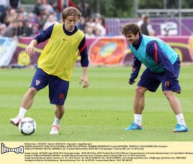 WARKA 05.06.2012 EURO 2012 FOOTBALL EURO 2012 OFFICIAL TRAINING SESSION OF Croatia NATIONAL TEAM N Z. LUKA MODRIC Niko Kranjcar -  AM050612_53