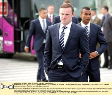 EURO 2012 Ankunft England in Krakau - WAYNE ROONEY ASHLEY COLE GLEN JOHNSON -  120606MIN014