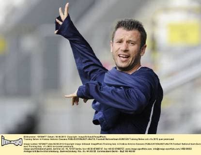 Training Italien in Krakau: Antonio Cassano 