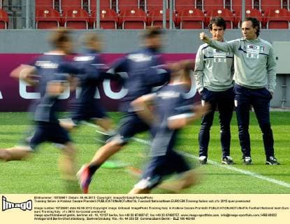 Training Italien in Krakau: Cesare Prandelli 