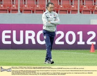 Training Italien in Krakau: Cesare Prandelli 