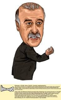 This cartoon illustration for the UEFA European Football Championship 2012 shows head coach Vicente del Bosque of Spain. Cartoons for UEFA European Football Championship 2012  20120521_40437
