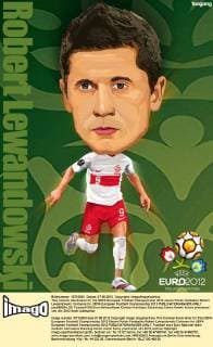 This cartoon illustration for the UEFA European Football Championship 2012 shows Polish footballer Robert Lewandowski. Cartoons for UEFA European Football Championship 2012  pau656694_03