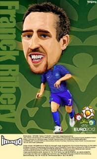 This cartoon illustration for the UEFA European Football Championship 2012 shows French footballer Franck Ribery. Cartoons for UEFA European Football Championship 2012  pau656694_08