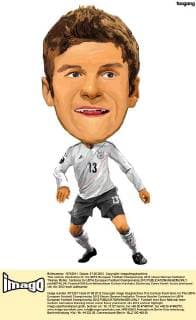 This cartoon illustration for the UEFA European Football Championship 2012 shows German footballer Thomas Müller. Cartoons for UEFA European Football Championship 2012  pau656745_04