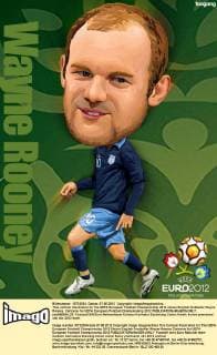 This cartoon illustration for the UEFA European Football Championship 2012 shows English footballer Wayne Rooney. Cartoons for UEFA European Football Championship 2012  pau656694_07