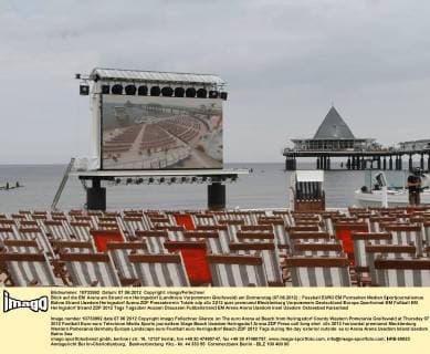 Blick auf die EM Arena am Strand von Heringsdorf (Landkreis Vorpommern Greifswald) am Donnerstag (07.06.2012)