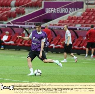 EURO 2012, EM Vorbereitung Training Polen, 07.06.2012, Warschau, Polen, Robert Lewandowski, Polen,