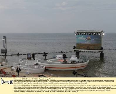 Blick auf die EM Arena am Strand von Heringsdorf (Landkreis Vorpommern Greifswald) am Donnerstag (07.06.2012)