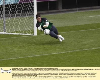 POLAND - Gdynia - 07 JUNE 2012 - Republic of Ireland Training Session at Gdynia. Keiren Westwood Ireland goalkeeper. 