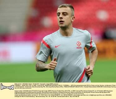 FUSSBALL - EURO 2012, POL vs GRE, Training POL WARSCHAU,POLEN,07.JUN.12 - FUSSBALL - UEFA Europameisterschaft 2012 in Polen und der Ukraine, Länderspiel, Polen vs Griechenland, Vorberichte, Abschlusstraining POL. Bild zeigt Maciej Rybus (POL). 