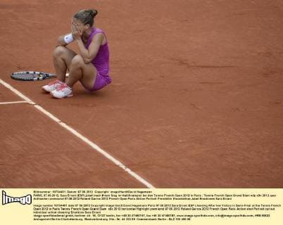 PARIS, 07.06.2012, Sara Errani (ESP) jubelt nach Ihrem Sieg im Halbfinalspiel bei den Tennis French Open 2012 in Paris