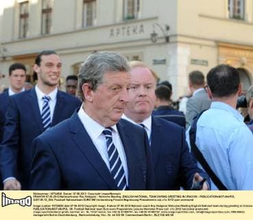 KRAKOW 07.06.2012 Nationaltrainer Roy Hodgson - Welcome Meeting. ENGLISH NATIONAL TEAM DURING GREETING IN CRACOW -  GJ07.06.12_004