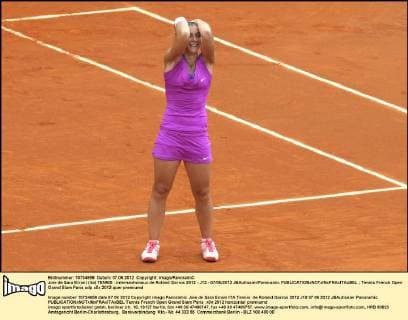 Joie de Sara Errani (ita) TENNIS : internantionaux de Roland Garros 2012 - J12 - 07 06 2012 JBAutissier Panoramic 