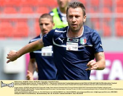 Antonio CASSANO (Italia) Cracovia Krakau 08 06 2012 - Training der italienischen Fussball-Nationalmannschaft allexsabba