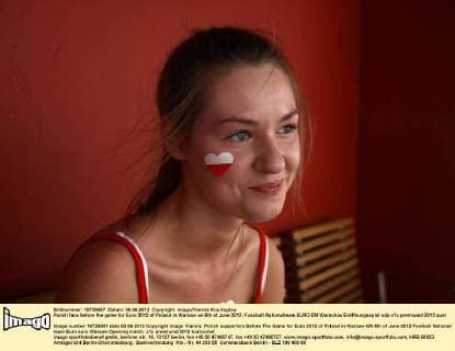 Polish fans before the game for Euro 2012 of Poland in Warsaw on 8th of June 2012