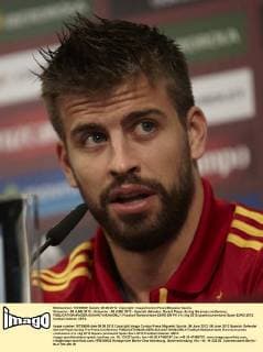 Gniewino - 08 JUNE 2012 - Gniewino - 08 JUNE 2012 - Spanish defender, Gerard Pique, during the press conference. 