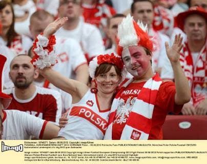FUSSBALL EUROPAMEISTERSCHAFT 2012 VORRUNDE Polen - 08.06.2012 Polnische Fans 