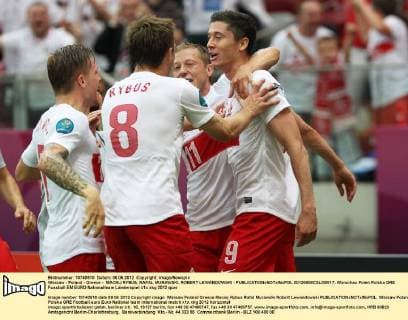Warsaw - Poland - Greece - MACIEJ RYBUS, RAFAL MURAWSKI, ROBERT LEWANDOWSKI -  20120608CSLG0017