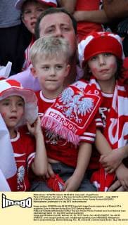 Fans of Poland at a Fan zone in Warsaw during Euro 2012 opening match - mygr_080612 