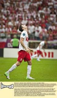 Warschau, 08.06.2012, Nationalstadion Robert Lewandowski (Polen) enttäuscht Polen vs. Griechenland