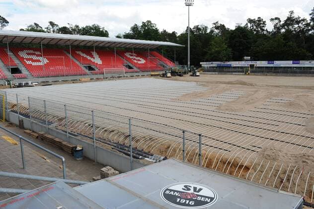 08.06.2012,SV Sandhausen Umbaumaßnahmen Hardtwaldstadion des SV Sandhausen, - ksp