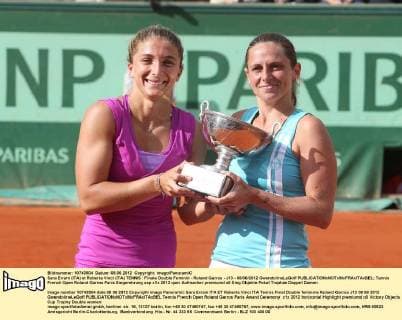 Sara Errani (ITA) et Roberta Vinci (ITA) TENNIS : Finale Double Feminin - Roland Garros - J13 - 08 06 2012 GwendolineLeGoff 
