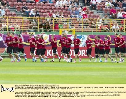 TRAINING OF CZECH REPUBLIC NATIONAL FOOTBALL TEAM AT MUNICIPAL STADIUM OPOROWSKA WROCLAW -  BOR_20120609_965