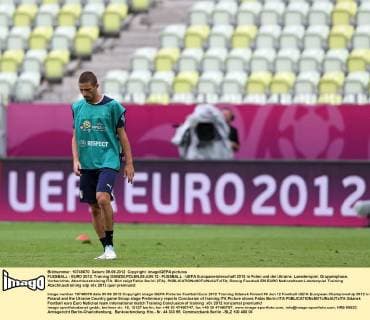 FUSSBALL - EURO 2012, Training DANZIG,POLEN,09.JUN.12 - FUSSBALL - UEFA Europameisterschaft 2012 in Polen und der Ukraine, Laenderspiel, Gruppenphase, Vorberichte, Abschlusstraining ITA. Bild zeigt Fabio Borini (ITA). 