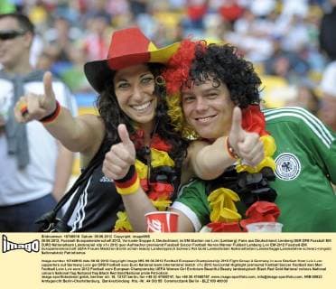 09.06.2012, Fussball Europameisterschaft 2012, Vorrunde Gruppe A, Deutschland, im EM-Stadion von Lviv (Lemberg). Fans aus Deutschland