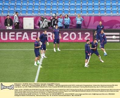 FUSSBALL - EURO 2012, Training POZNAN, 09.JUN.12 - FUSSBALL - UEFA Europameisterschaft 2012, Länderspiel, Gruppenphase, Vorberichte, Abschlusstraining CRO. Bild zeigt Spieler von CRO. 