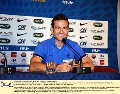 Pressekonferenz Frankreich - Olivier Giroud FOOTBALL : Euro 2012 - Donetsk - 06 09 2012 AnthonyBibard FEP Panoramic 