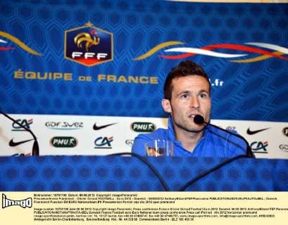 Pressekonferenz Frankreich - Olivier Giroud FOOTBALL : Euro 2012 - Donetsk - 06 09 2012 AnthonyBibard FEP Panoramic 
