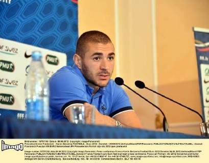 Pressekonferenz Frankreich - Karim Benzema FOOTBALL : Euro 2012 - Donetsk - 06 09 2012 AnthonyBibard FEP Panoramic 