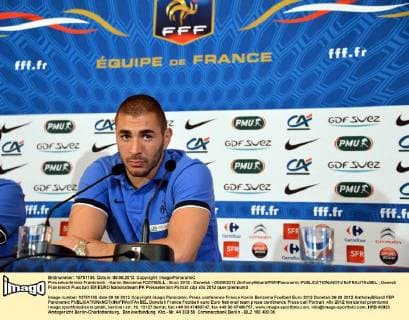 Pressekonferenz Frankreich - Karim Benzema FOOTBALL : Euro 2012 - Donetsk - 06 09 2012 AnthonyBibard FEP Panoramic 