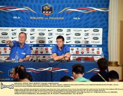 Pressekonferenz Frankreich - Olivier Giroud FOOTBALL : Euro 2012 - Donetsk - 06 09 2012 AnthonyBibard FEP Panoramic 